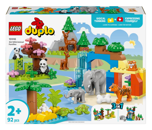 LEGO DUPLO 10446 Rodziny dzikich zwierząt 3 w 1 - 1283652 - zdjęcie